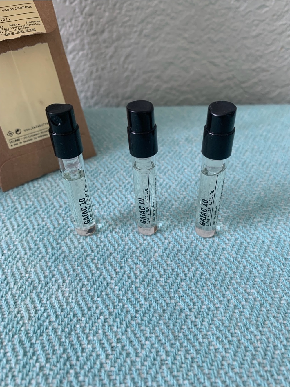 Le Labo Limited Edition Gaiac 10 Sample Vials x 3